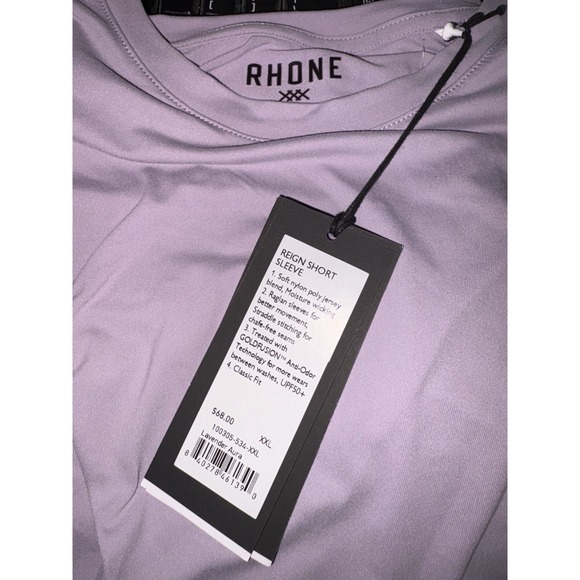 New RHONE REIGN Short Sleeve Tee Shirt Activewear Casual 2XL‎ XXL Lavender Aura - Picture 1 of 7